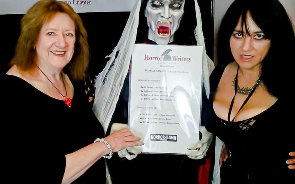 Nancy Kilpatrick and Sephera Giron at Horror-Rama.