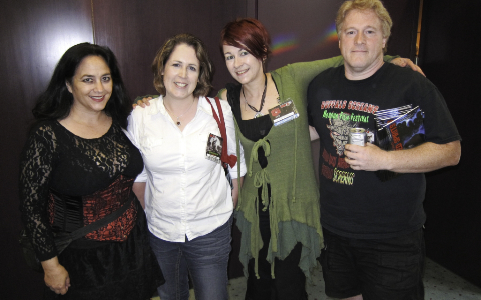 Sephera Giron, Kelley Armstrong, Monica S. Kuebler, and Greg Lamberson at Dark Carnival